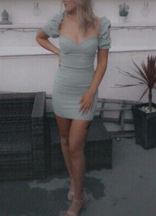 Корсетное платье, платье цвет мята💚