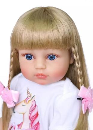 Кукла реборн 55 см единорожка силиконовая npk doll7 фото