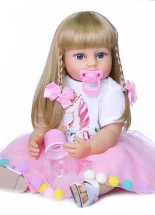 Кукла реборн 55 см единорожка силиконовая npk doll6 фото