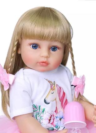 Кукла реборн 55 см единорожка силиконовая npk doll8 фото