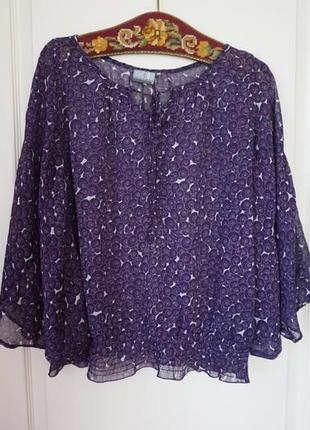 Шифоновая разлетайка с принтом ракушками