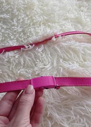 Тонкий рожевий пасок глянець💝 ремінь