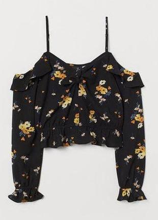 Топ в цветочный принт h&amp;m devided 2