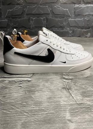 Стильные кроссовки, кеды найк head nike белые кожаные мужские (весна/осень/деми/демисезонные,лето) весенние, осенние, летние5 фото