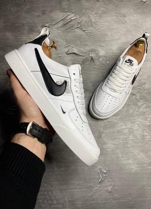 Стильные кроссовки, кеды найк head nike белые кожаные мужские (весна/осень/деми/демисезонные,лето) весенние, осенние, летние2 фото