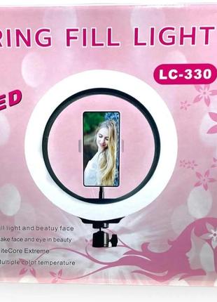 Кольцевая led лампа lc-330 (1 крепл.тел.) (usb) (33см)