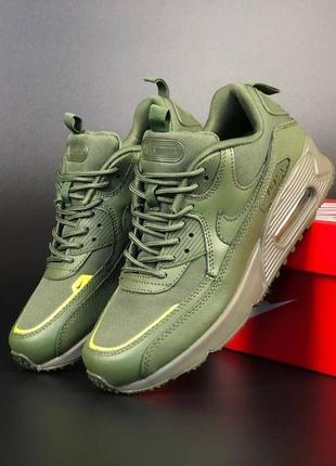 Кросівки для чоловіків nike air max зелені/ спортивні кросівки для чоловіків/ демісезонні чоловічі кросівки