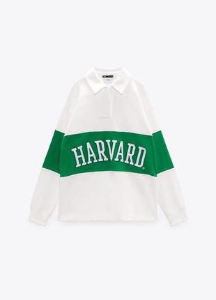 Zara harvard sweatshirt hotsell