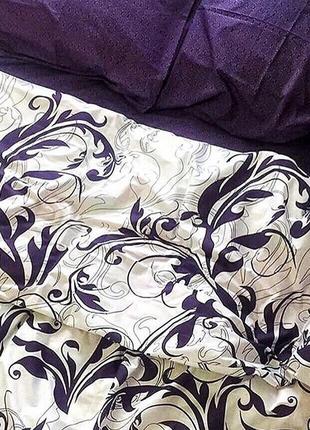 Комплект постільної білизни вензель фіолетовий