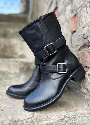 Брутально жіночні високі черевики paola firenze /італія/ з натуральної шкіри