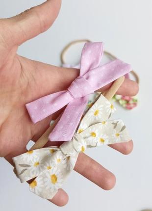 Пов'язка з бантиком, one size, пов'язка для новонароджених, підходить нас будь-який вік.