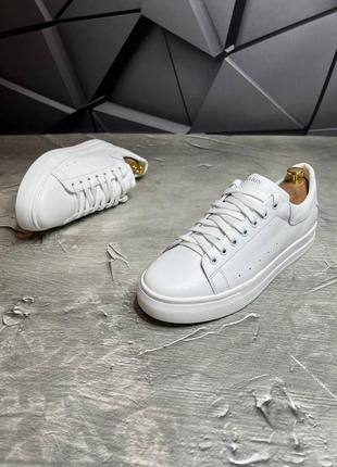 Стильні кеди біліонер billionaire шкіряні білі чоловічі (весна/осінь/літо...