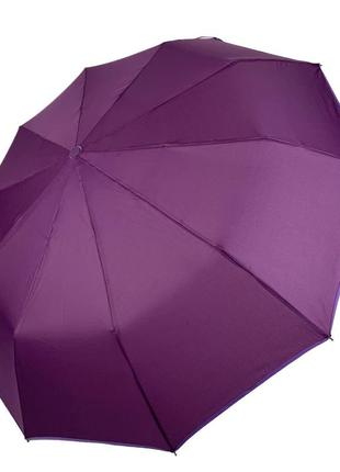 Жіноча парасоля напівавтомат від bellissimo на 10 спиць, однотонний, фіолетовий, 019307-6