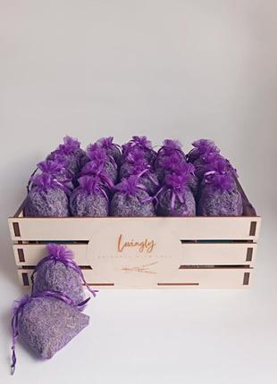 Ароматические мини мешочки с лавандой, аромасаше из лаванды в мешочках.