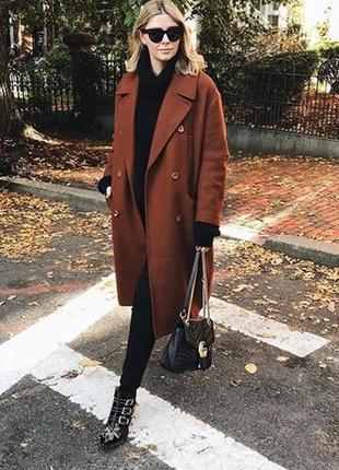Невероятно стильное шерстяное oversize пальто h&amp;m3 фото