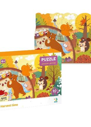Пазл "уборка в лесу" 300413 "dodo",  60 элементов