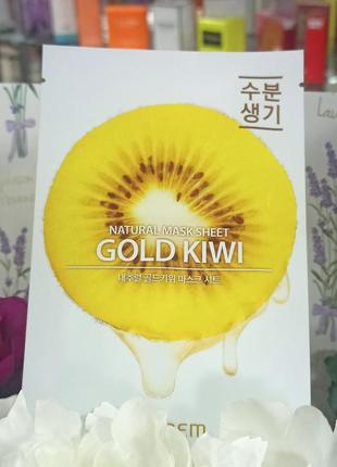 Тканевая маска для лица с экстрактом киви the saem natural gold kiwi mask sheet 21 мл2 фото