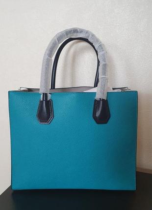 Сумка шкіряна michael kors mercer large color-block leather tote6 фото