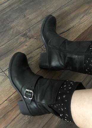 Сапоги кожаные