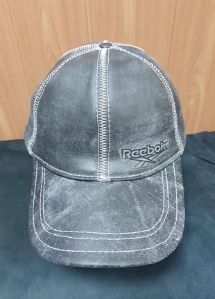 Бейсболка кожа