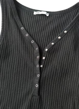 Боди в рубчик с кнопками zara