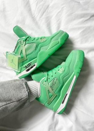 Женские кроссовки nike air jordan  4 retro "green"🔥