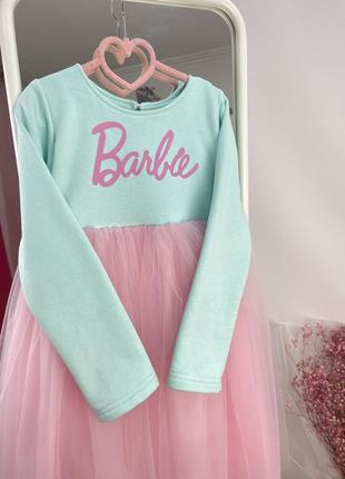 Нежное стильное платье для девочек с розовым фатином на праздник6 фото