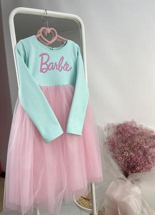 Нежное стильное платье для девочек с розовым фатином на праздник3 фото