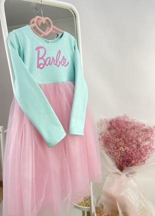 Нежное стильное платье для девочек с розовым фатином на праздник2 фото
