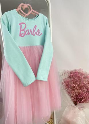 Нежное стильное платье для девочек с розовым фатином на праздник8 фото