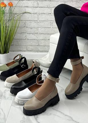 Жіночі туфлі броги натуральна шкіра замша 36-41 ботинки черевики демі4 фото