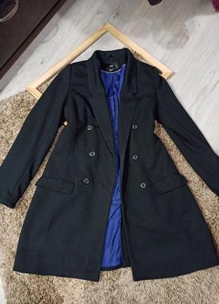 Классическое черное легкое пальто весна-осень3 фото