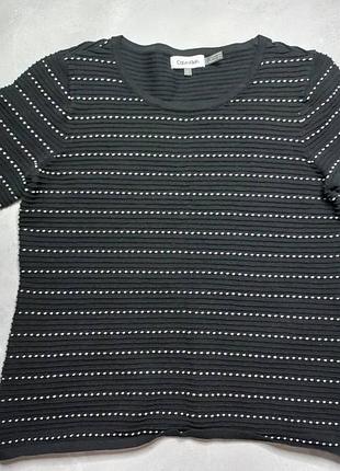 Кофтинка з коротким рукавом в рубчик calvin klein