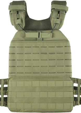 Плитоноска жилет тактический molle быстрый сброс 5.11 зеленая олива