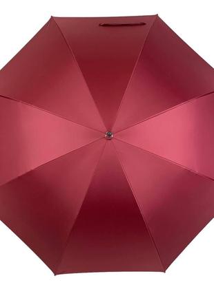 Однотонный зонт-трость, полуавтомат на 8 спиц от фирмы rst, бордовый, 01113-22 фото