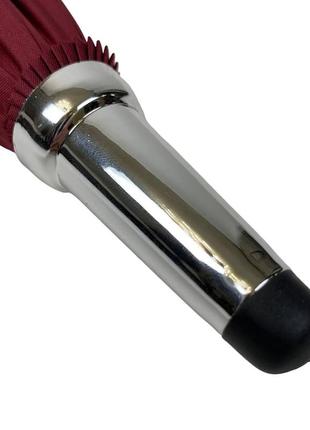 Однотонный зонт-трость, полуавтомат на 8 спиц от фирмы rst, бордовый, 01113-28 фото