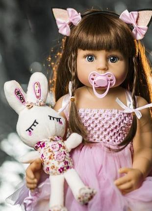 Кукла реборн 55 см ушки силиконовая npk doll5 фото