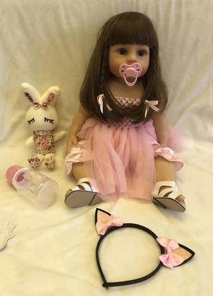 Кукла реборн 55 см ушки силиконовая npk doll6 фото
