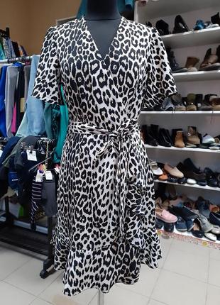 Красивое леопардовое платье р.s/m
