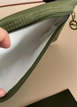 Косметичка longchamp le pliage olive green longchamp оригинал натуральная кожа