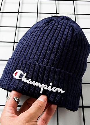Зимняя шапка на флисе champion оригинал 2