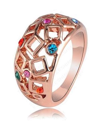 🏵кільце позолочене красиве, 18 р., нове!!! арт. 6667