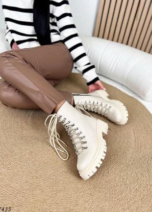 Супер стильные женские лаковые кожаные ботинки деми/зима💙💛🏆6 фото
