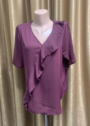 Шифоноаая блузка atmosphere цвета марсала  размер 14