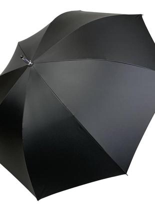 Однотонна парасолька-тростина, напівавтомат на 8 спиць від фірми rst, чорний, 01113-1