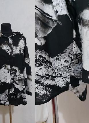 Рубашка тай дай с капюшоном  дорогой принт в стиле rundholz, grizas  coordinated jaqueline line ladies fashion6 фото