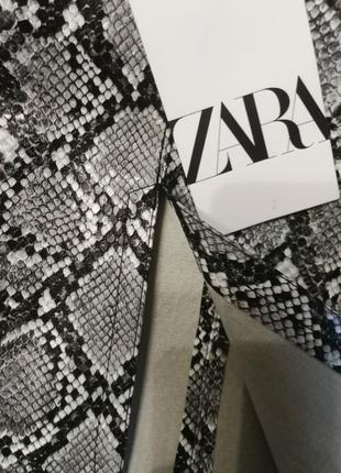 Zara актуальні штани екокожа анімалістичний принт р. s8 фото
