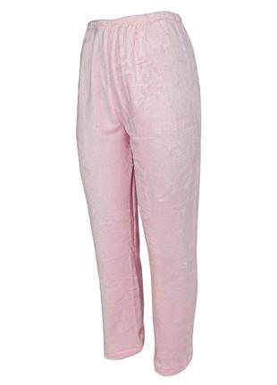 Женская пижама lesko bunny pink 2xl теплый флисовый домашний костюм4 фото