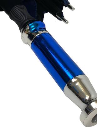 Однотонный зонт-трость, полуавтомат на 8 спиц от фирмы rst, темно-синий, 01113-36 фото