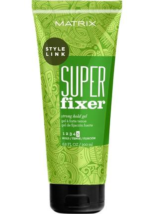 Matrix гель сильной фиксации для укладки волос matrix style link super fixer strong hold 200мл